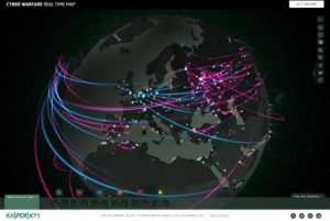 La nouvelle carte de cyberguerre de Kaspersky en 3D