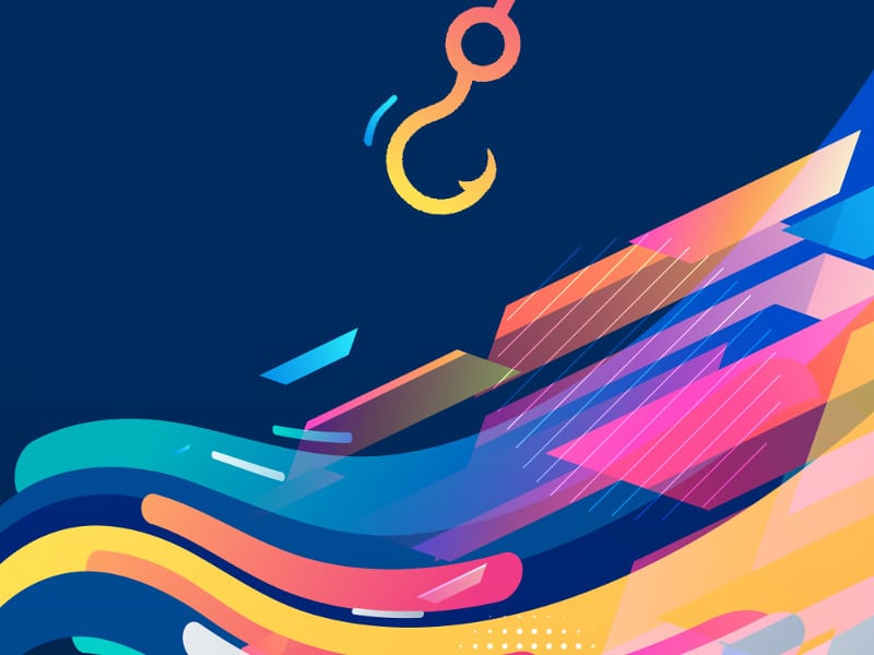 stylish colorful wave background design